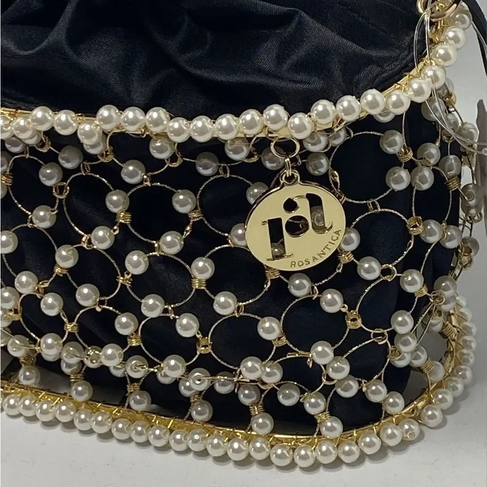 Rosantica Holli Siviglia Faux Pearl-Embellished Top Handle Bag